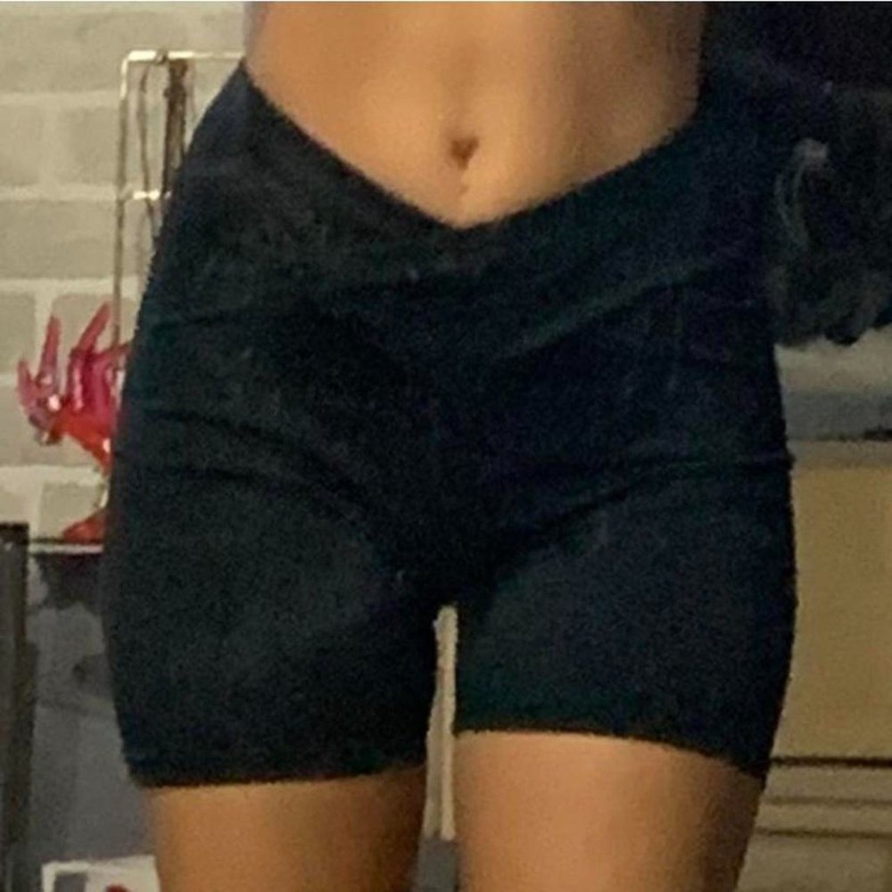 Cross Waist Biker Shorts
